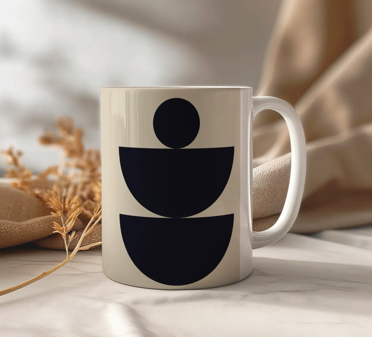 Abstrakt Boho Mitte des Jahrhunderts Muster 13 Keramik Tasse von Paigaam Studio