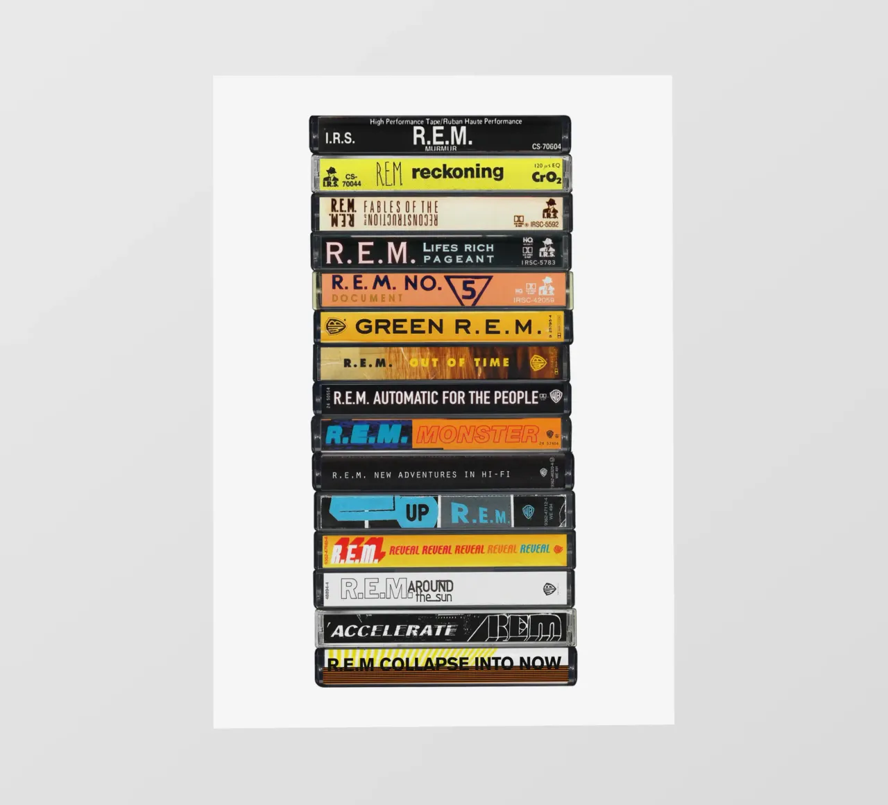 REM - Album raccolti - Stampa su cassetta pellicola backlit da MrMustardPrints