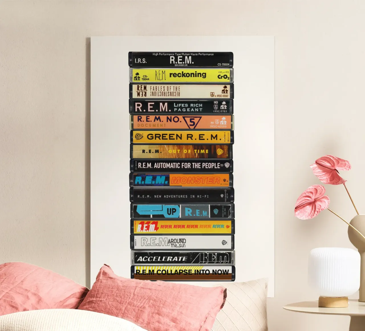REM - Album raccolti - Stampa su cassetta plexiglass da MrMustardPrints