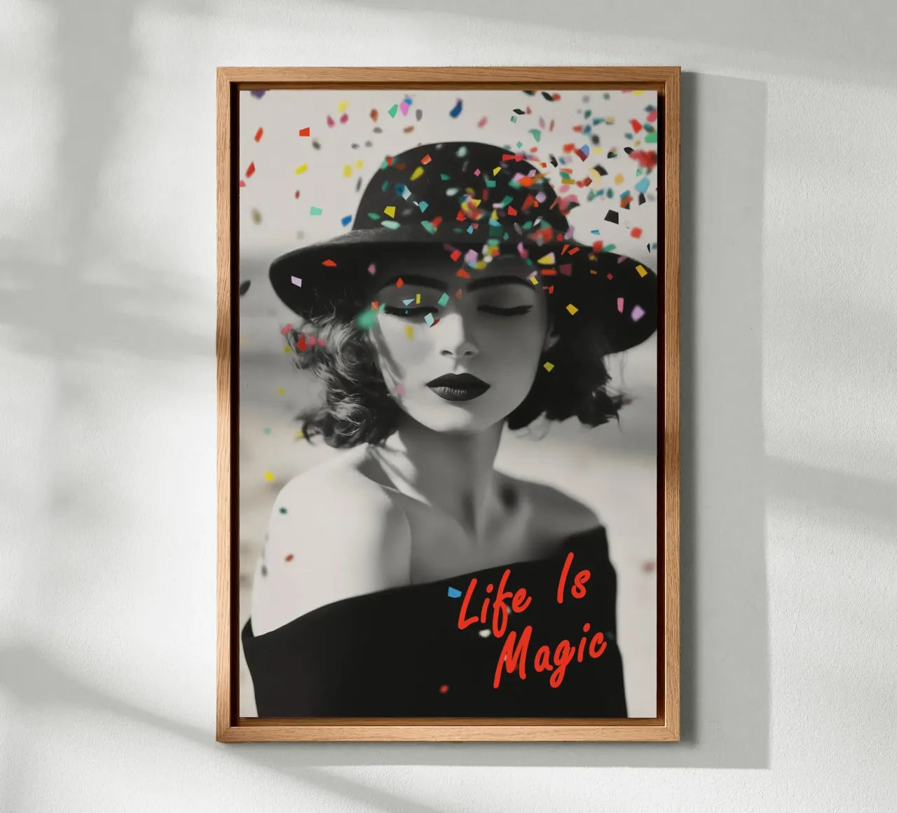 Life Is Magic | Vintage Motivation canvas with Floater frame by Autofocus