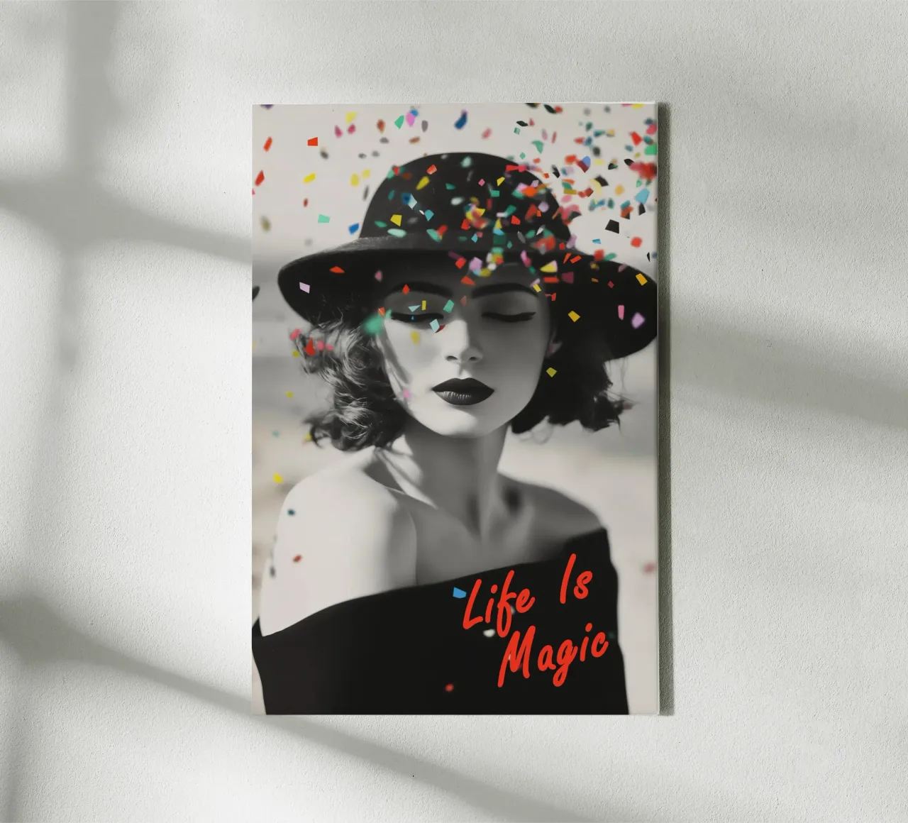 Life Is Magic | Vintage Motivation canvas with Floater frame by Autofocus