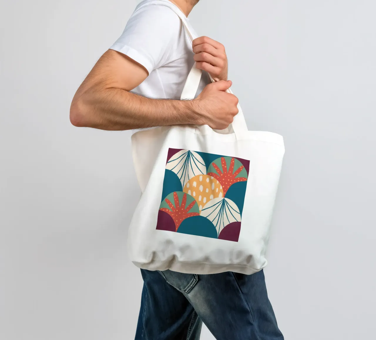 Pattern Scallop Jutebeutel von Studio Fiamma