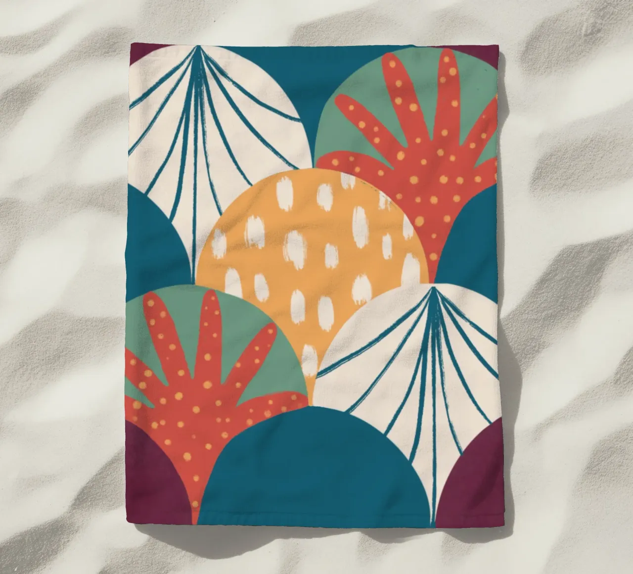 Pattern Scallop beach towel by Studio Fiamma