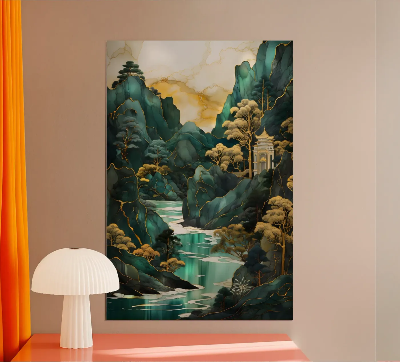Seaside Cliff Temple poster da Pixaverse
