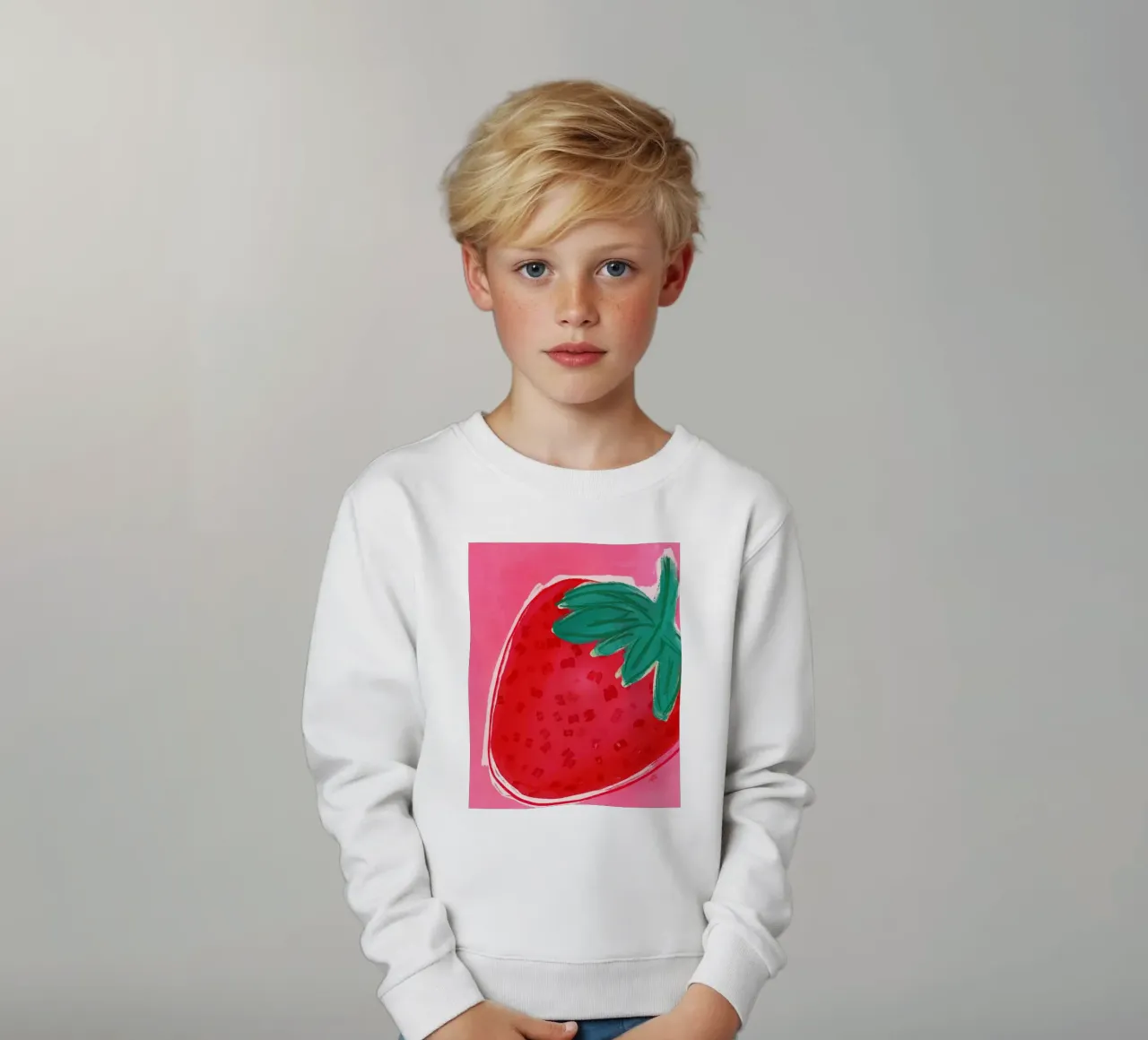 Just a Strawberry | Abstract Painting felpa bambino da sabidussi