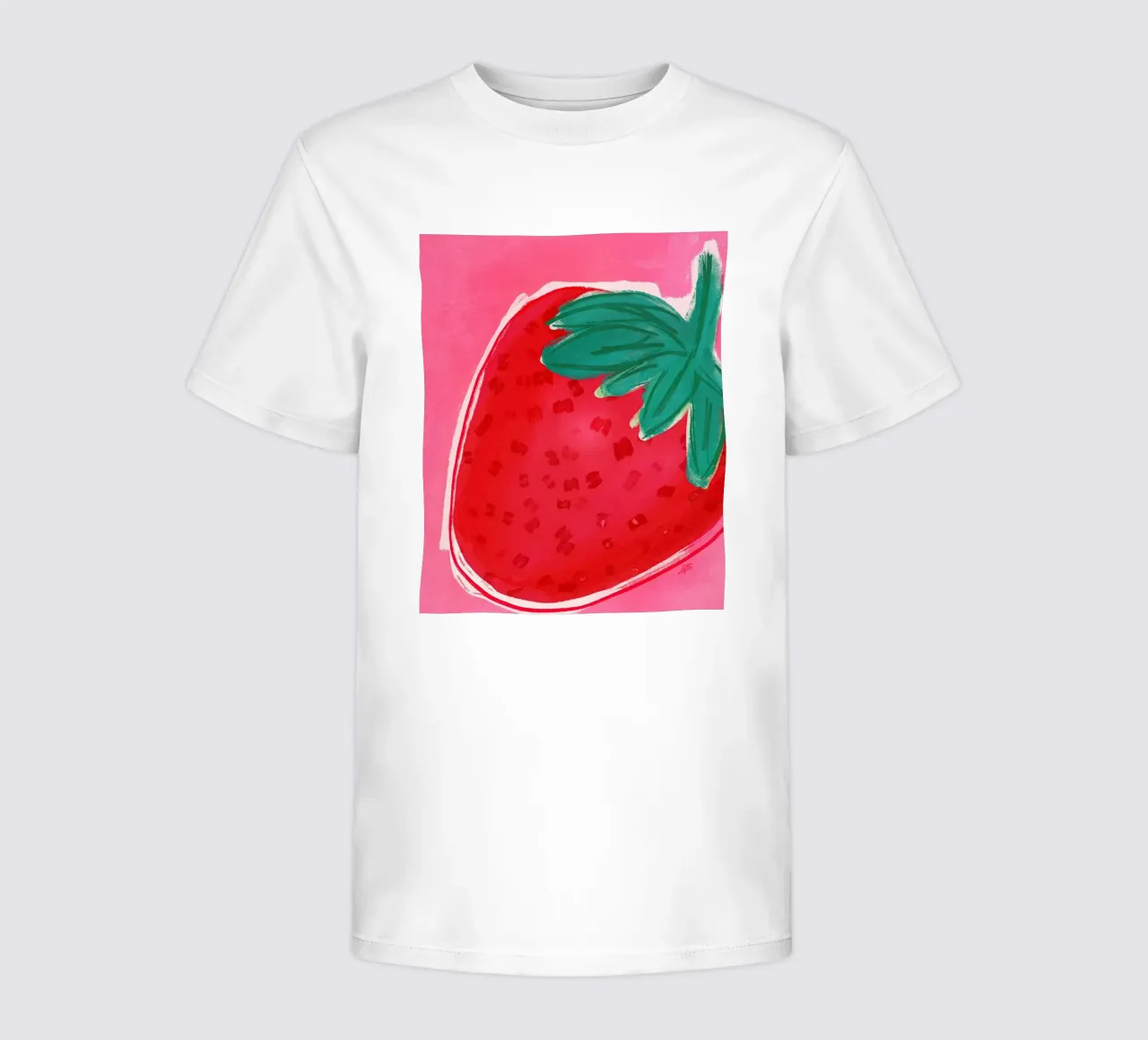 Just a Strawberry | Abstract Painting Kinder T-Shirt von sabidussi