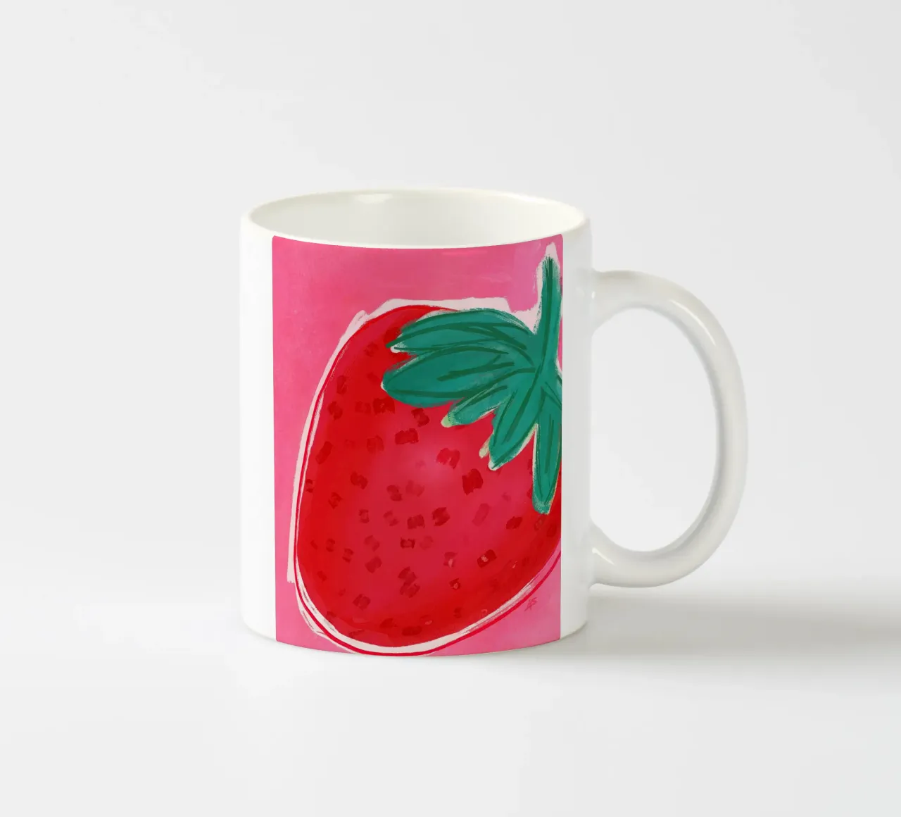 Just a Strawberry | Abstract Painting tazza in ceramica da sabidussi