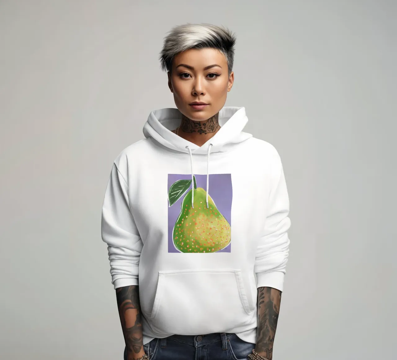 Just a Pear | Abstract Painting felpa con cappuccio da sabidussi