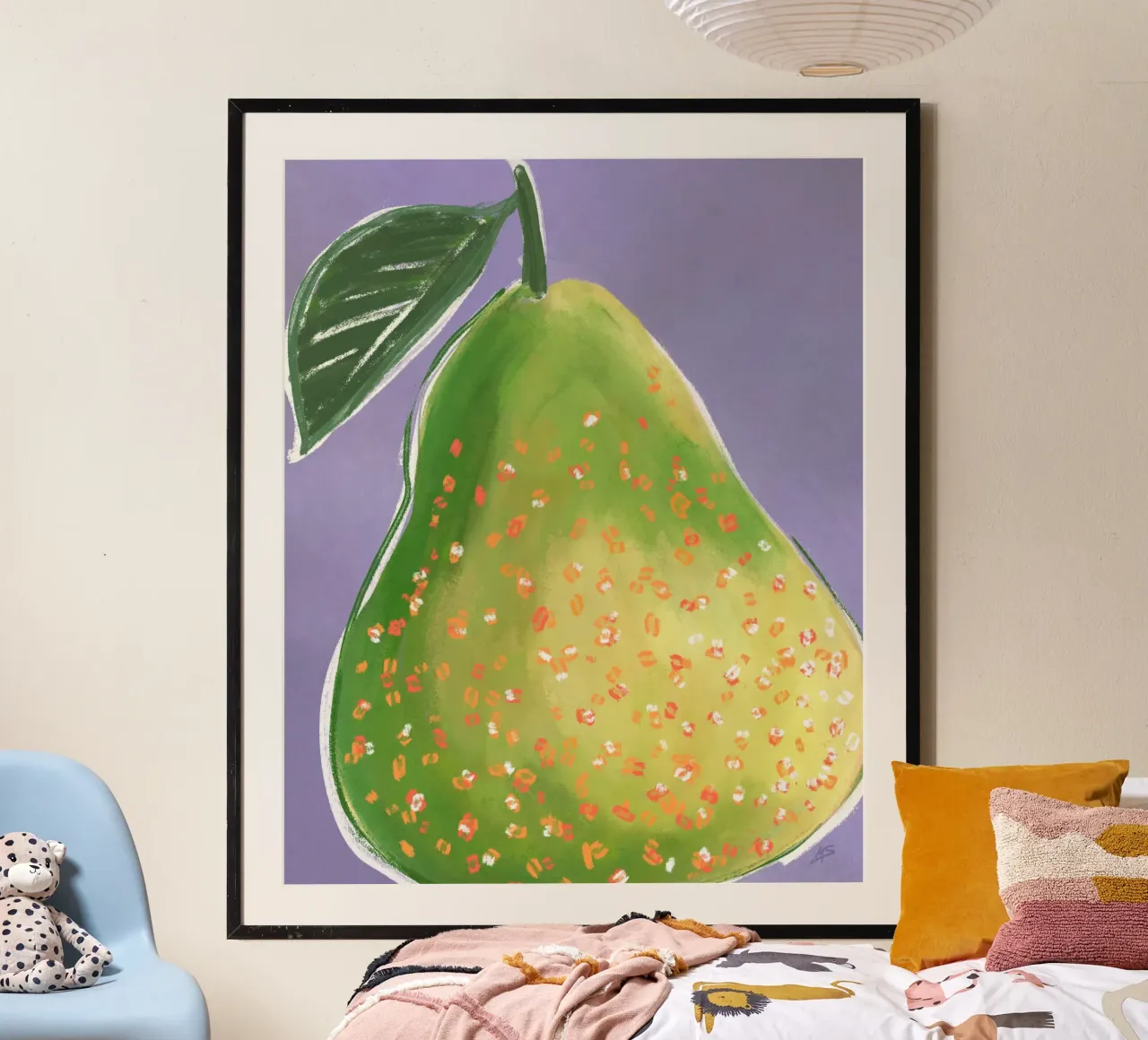 Just a Pear | Abstract Painting carta hahnemühle da sabidussi