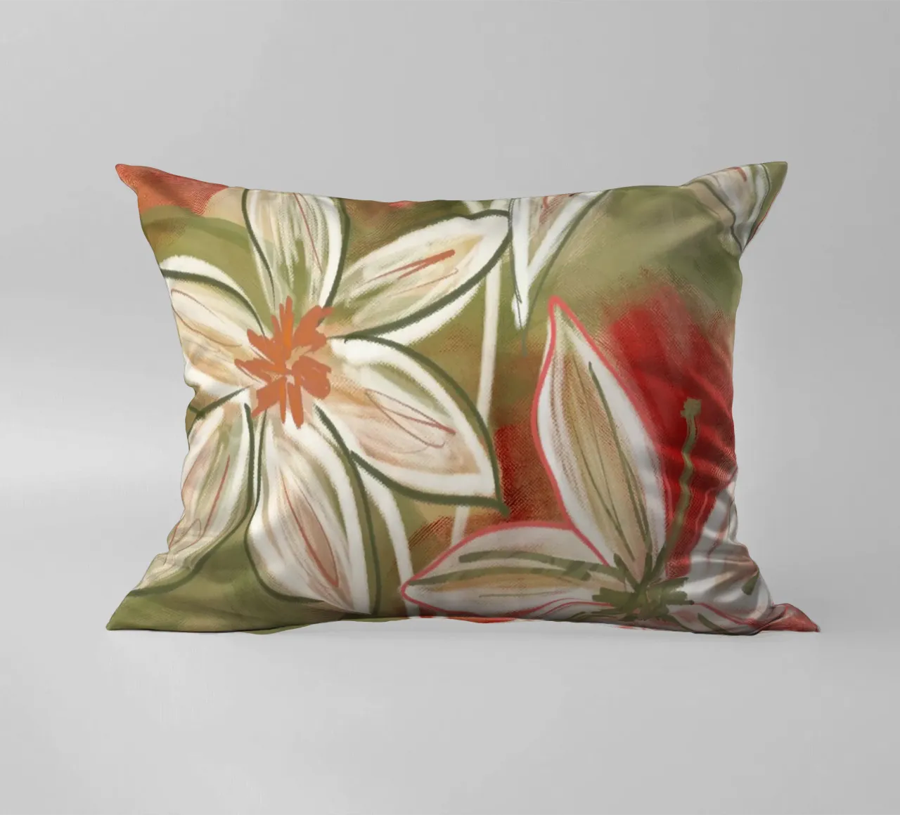 Minimal Flower Garden Abstract cuscino da sabidussi