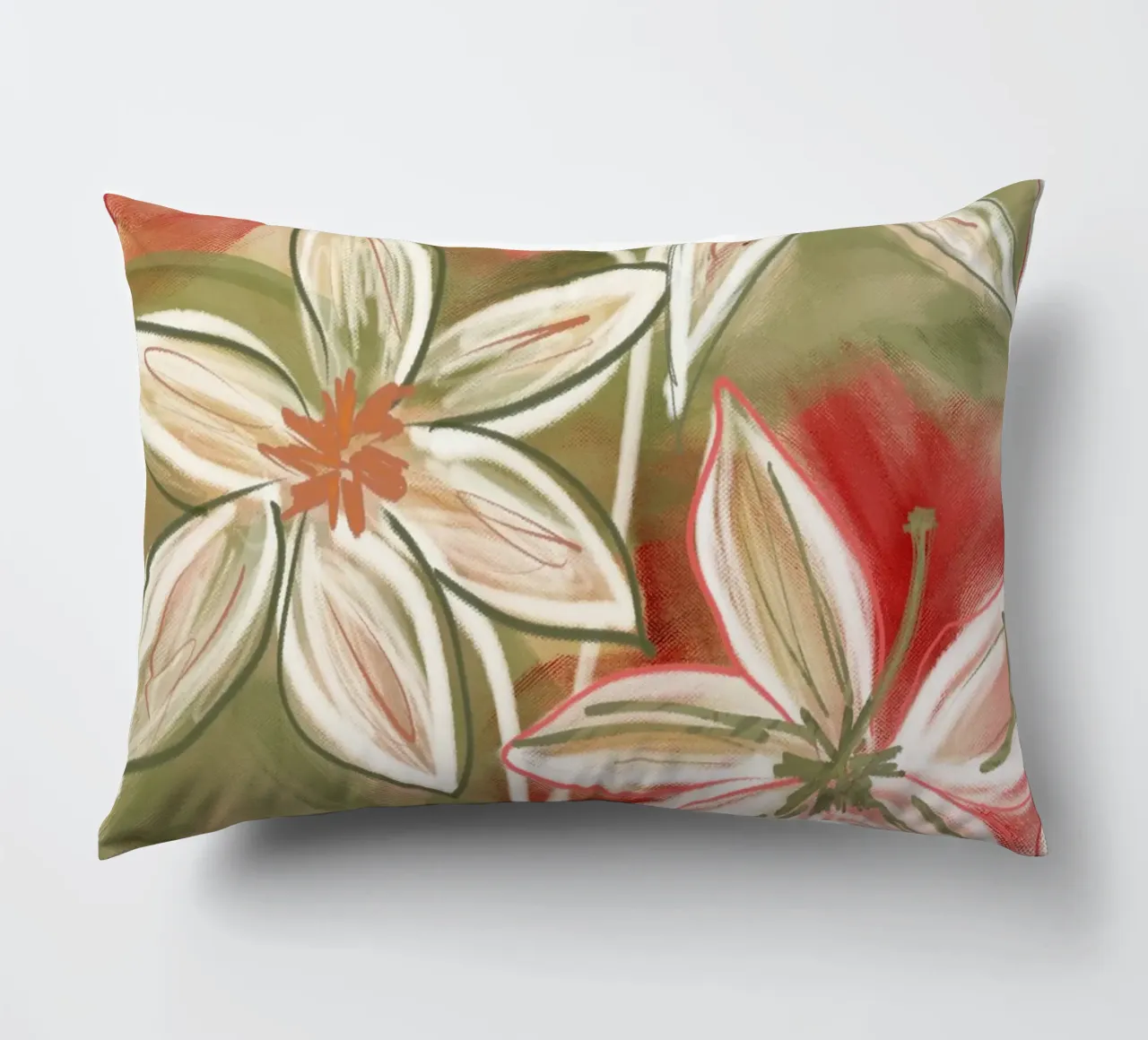 Minimal Flower Garden Abstract cuscino da sabidussi