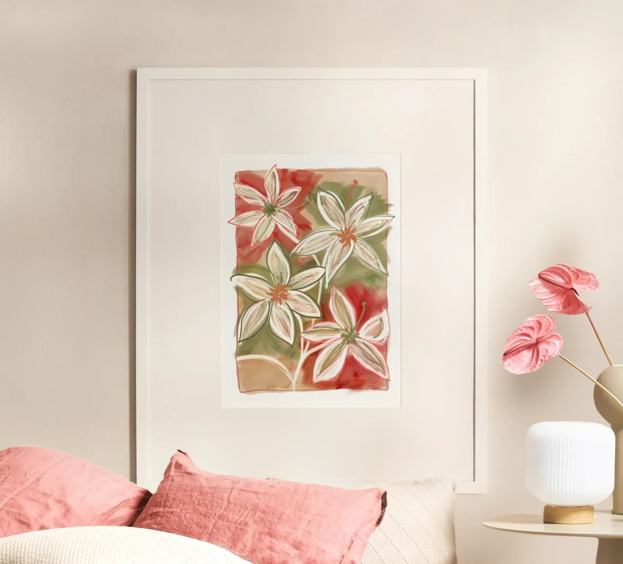 Minimal Floral Garden Abstract carta hahnemühle da sabidussi