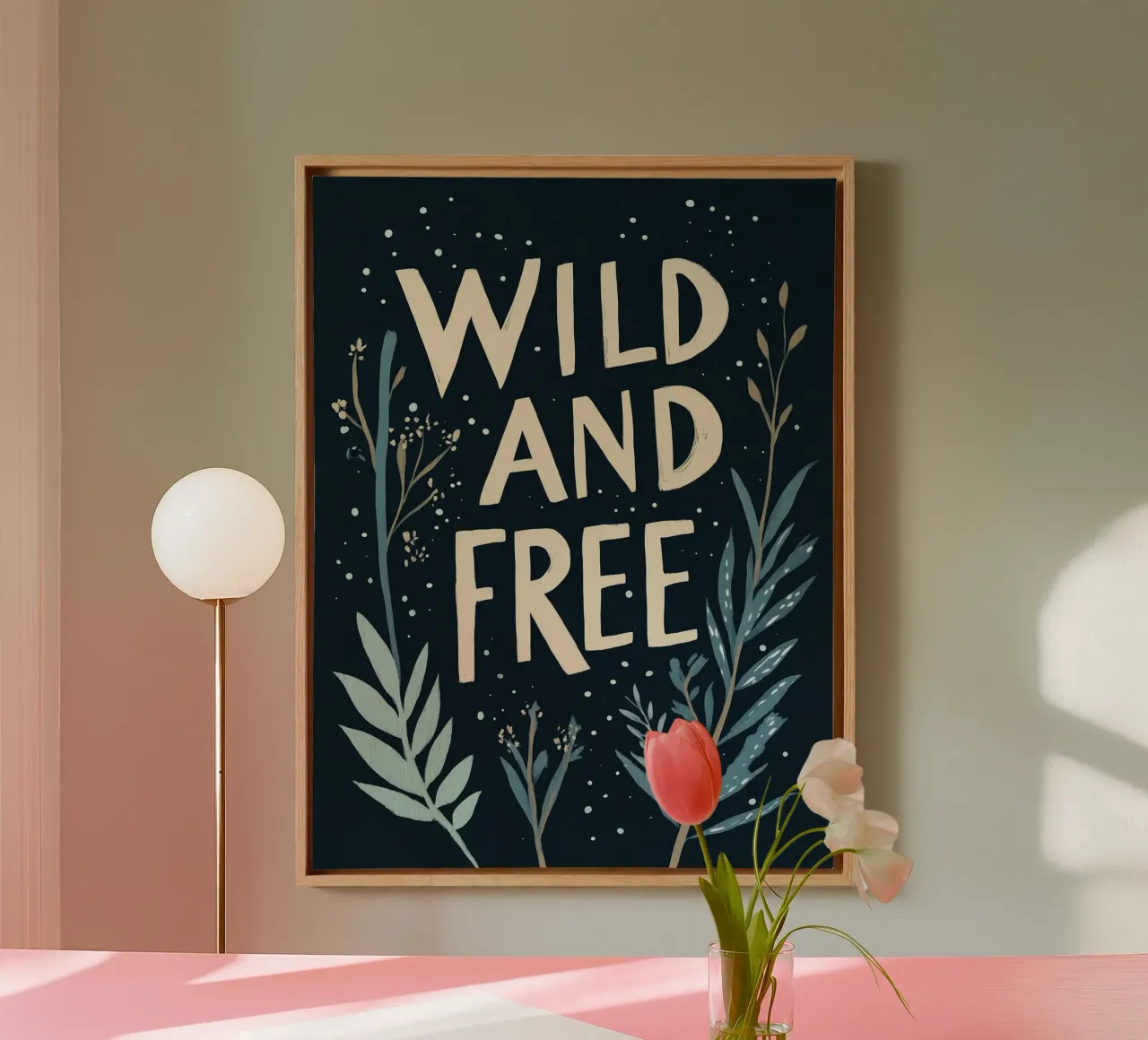Wild And Free No 4 tela con Cornice a cassetta da treechild