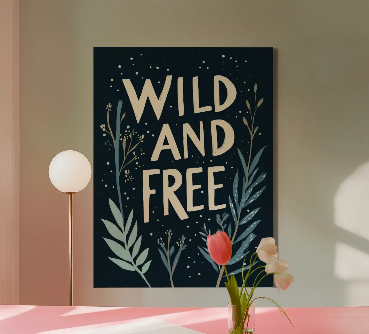 Wild And Free No 4 tela con Cornice a cassetta da treechild