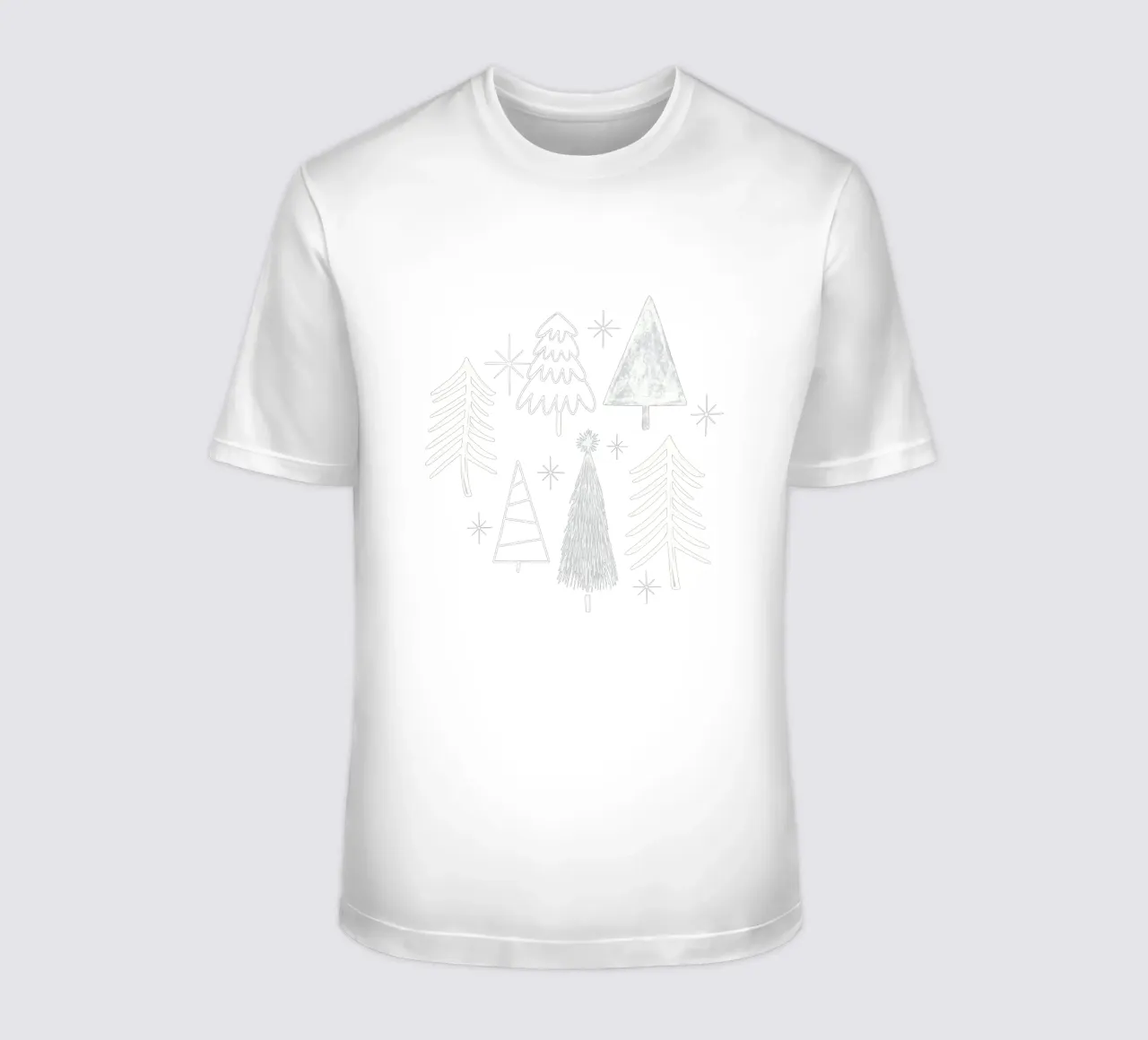Christmas Tree - Evergreen Tree - Pine Tree - Grey t-shirt by susanacosta