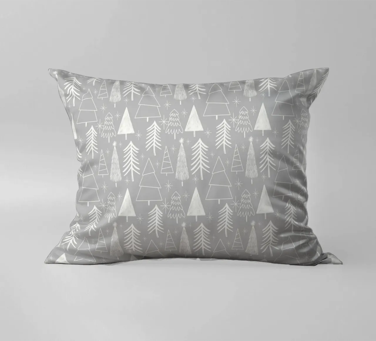 Arbre de Noël - Arbre à feuilles persistantes - Pin - Gris coussin de susanacosta