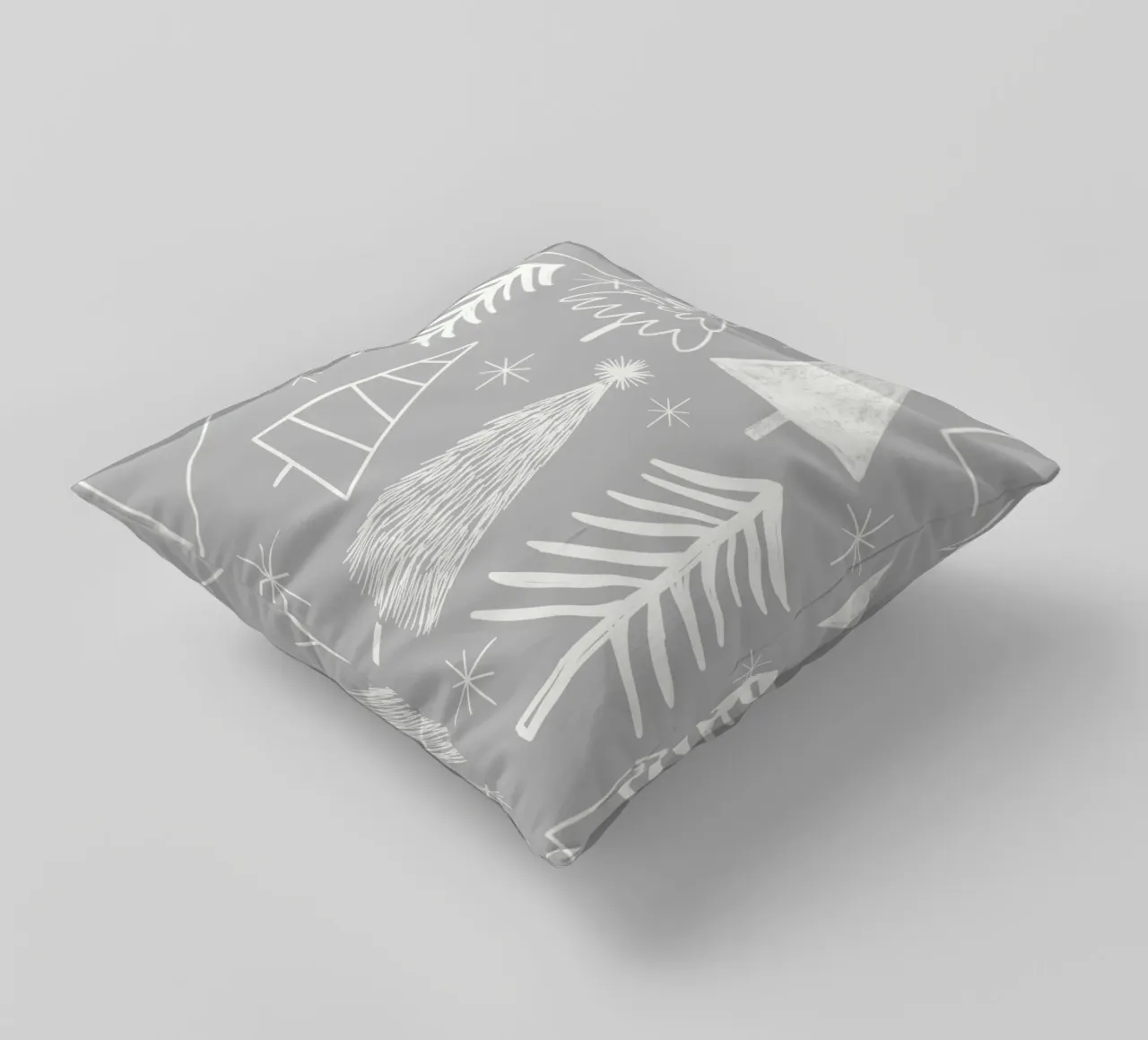 Arbre de Noël - Arbre à feuilles persistantes - Pin - Gris coussin de susanacosta