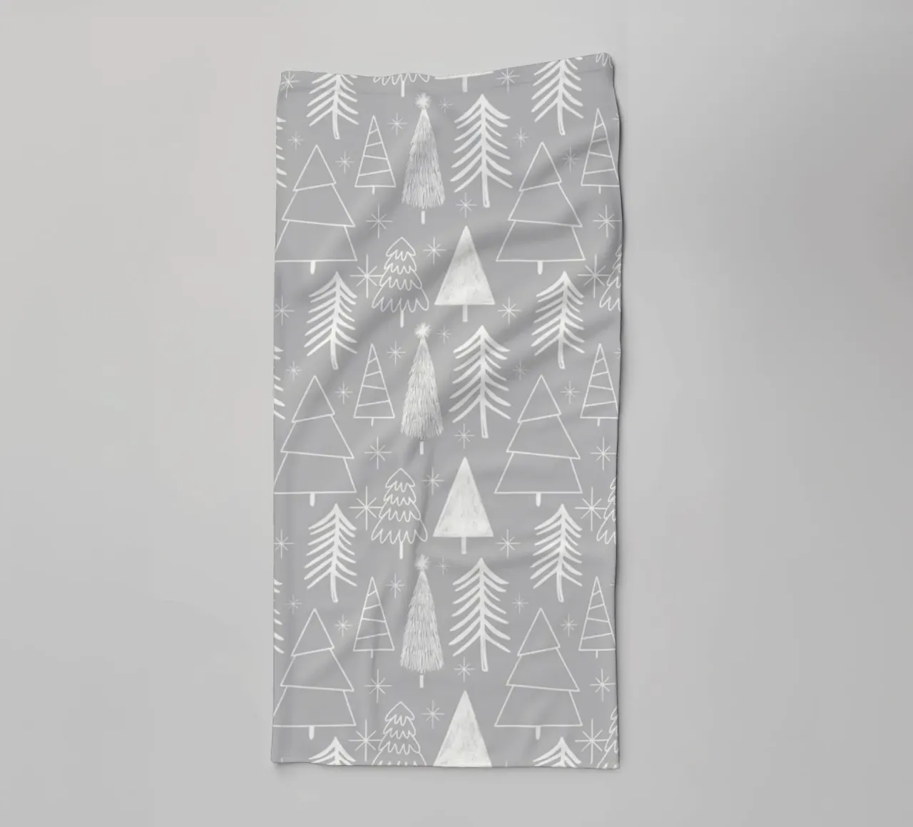 Weihnachtsbaum - Immergrüner Baum - Tannenbaum - Grau Handtuch von susanacosta