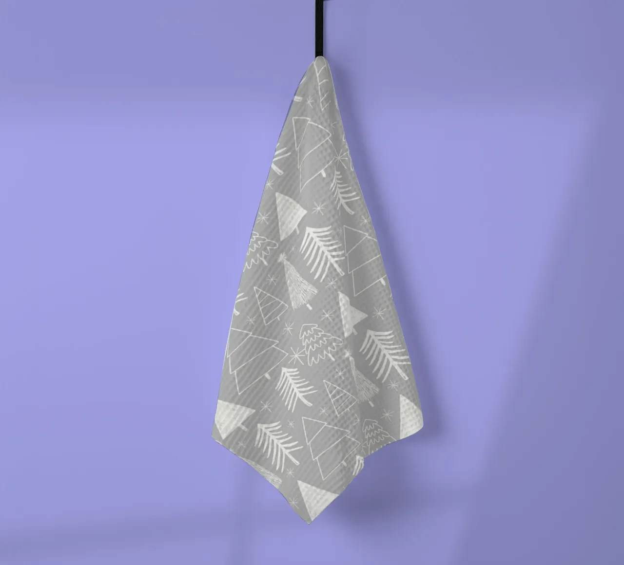 Albero di Natale - Albero sempreverde - Albero di pino - Grigio canovaccio da cucina da susanacosta