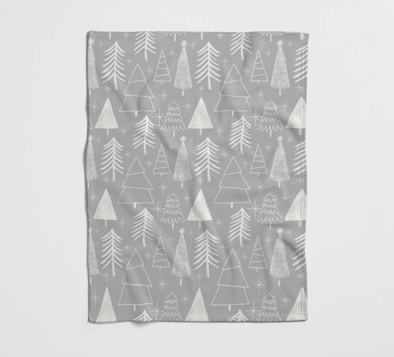 Albero di Natale - Albero sempreverde - Albero di pino - Grigio coperta in pile da susanacosta