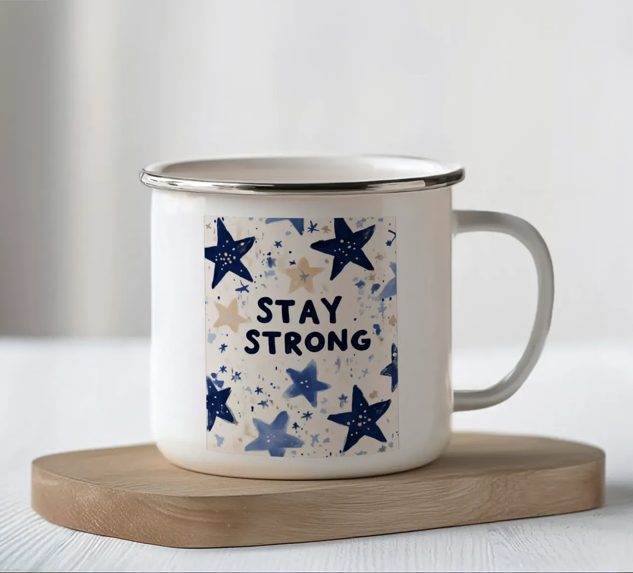 Stay Strong tazza in smalto da treechild