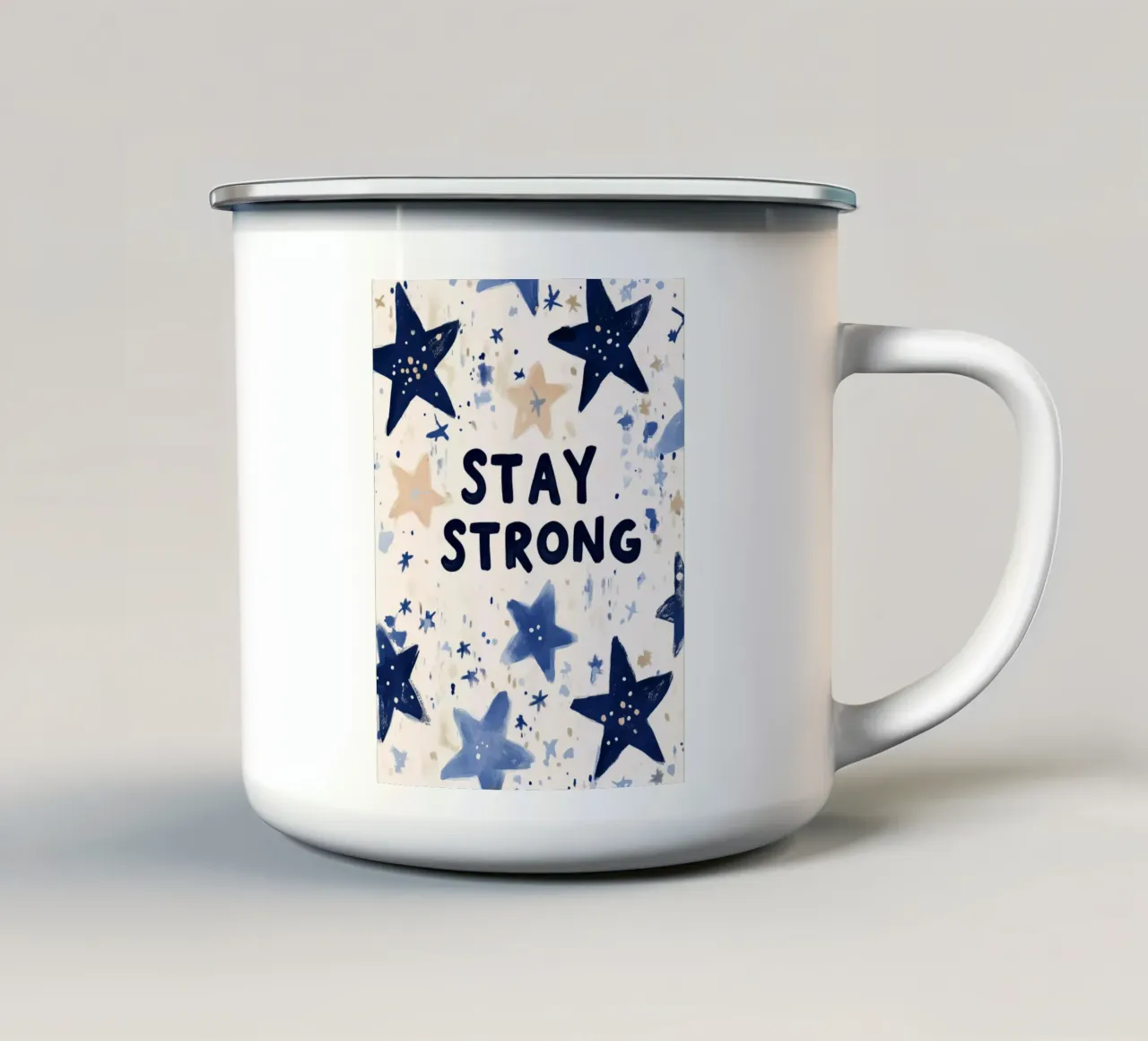 Stay Strong tazza in smalto da treechild