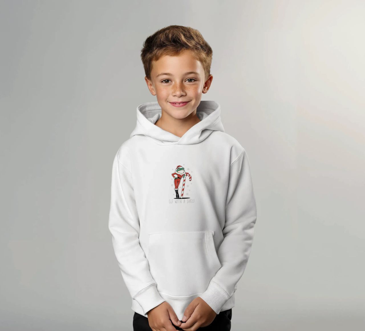 Elf with a Shelf felpa bambino con cappuccio da edsonramosart
