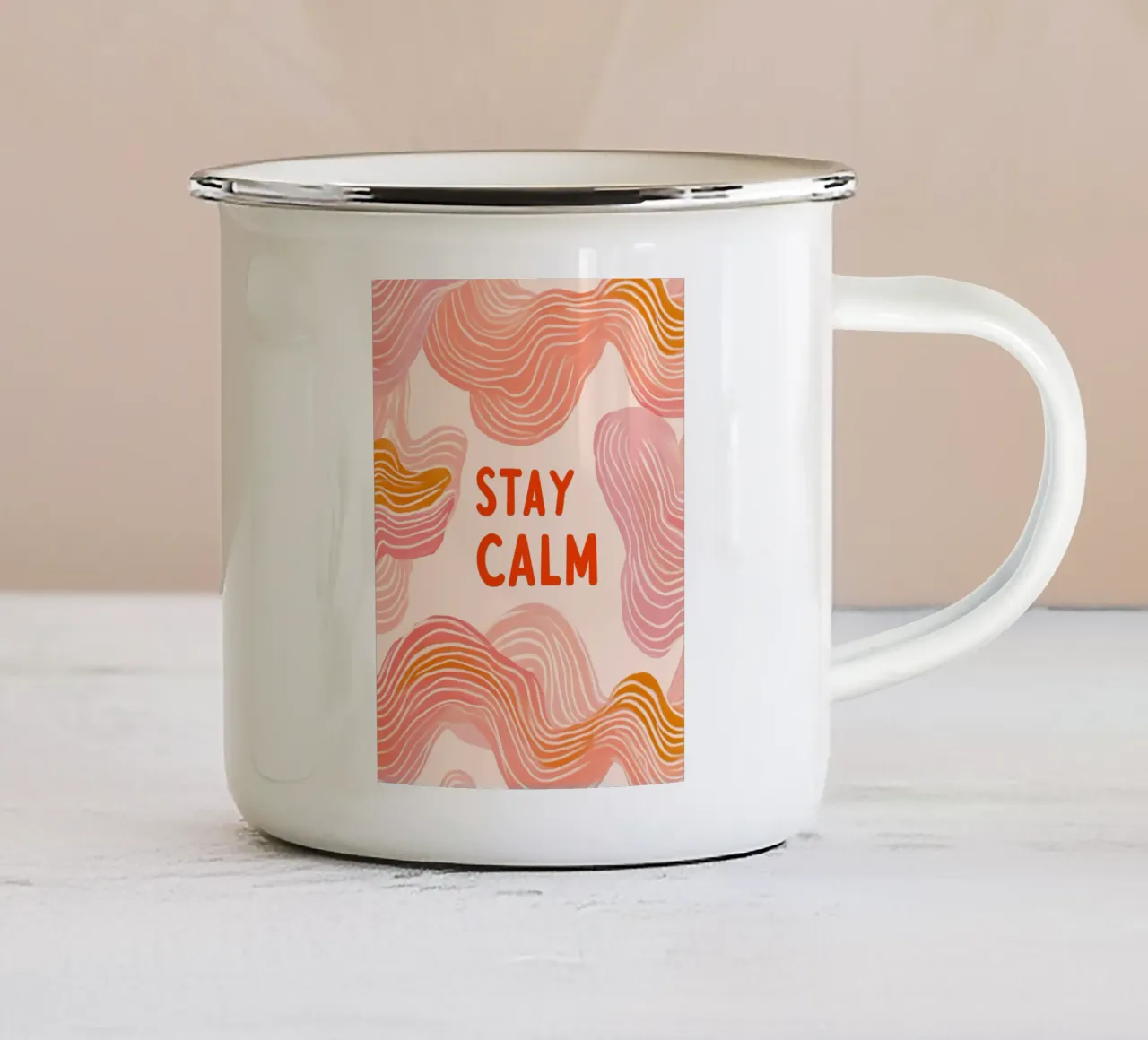 Stay Calm tazza in smalto da treechild