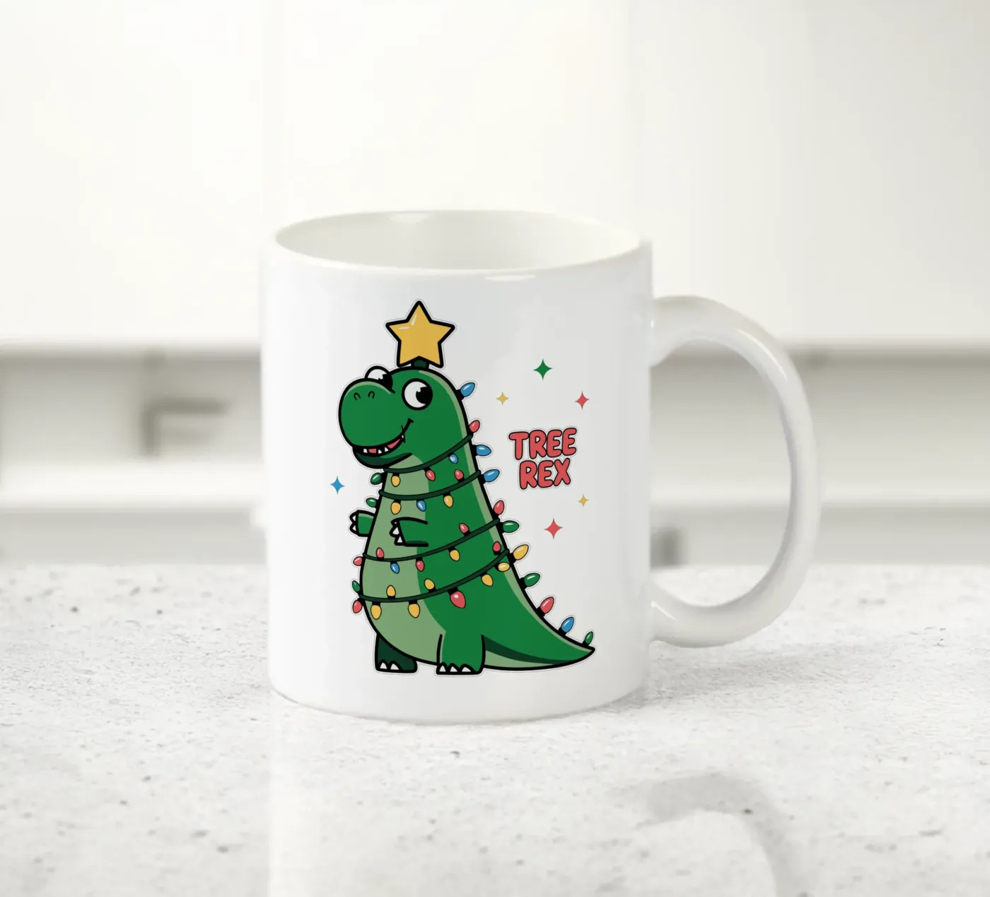 Tree Rex keramische mok van edsonramosart