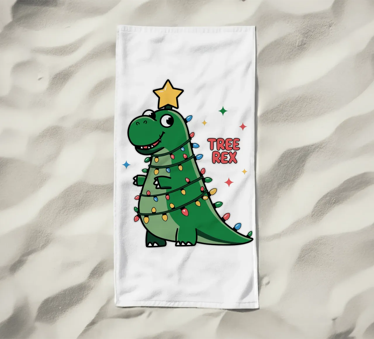 Tree Rex beach towel by edsonramosart