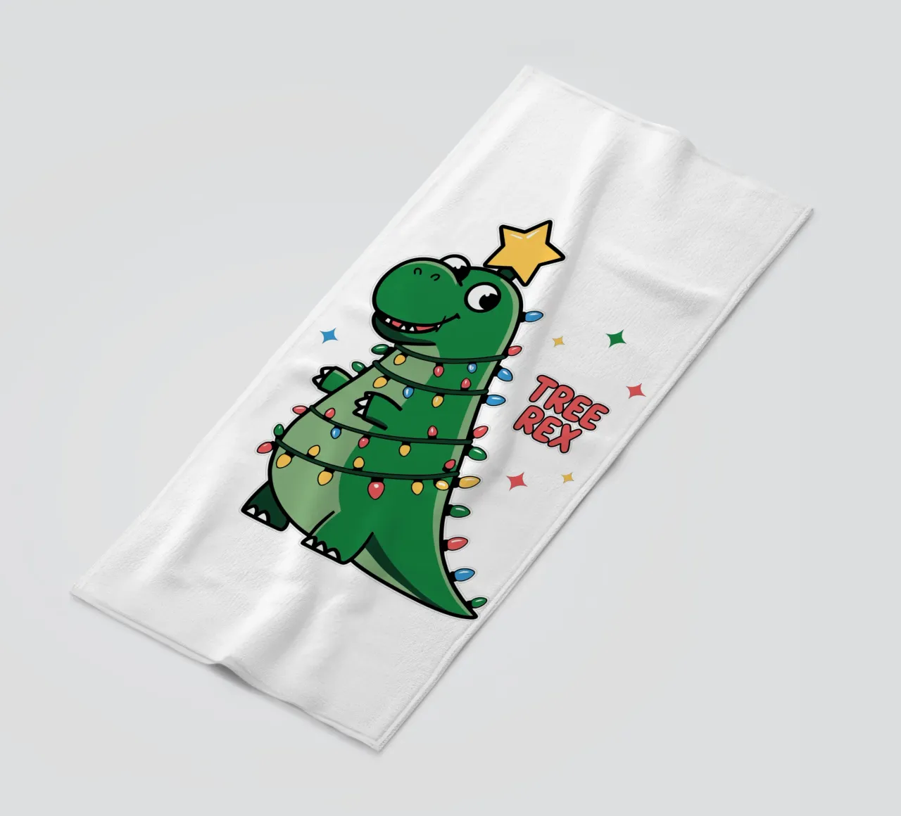 Tree Rex beach towel by edsonramosart