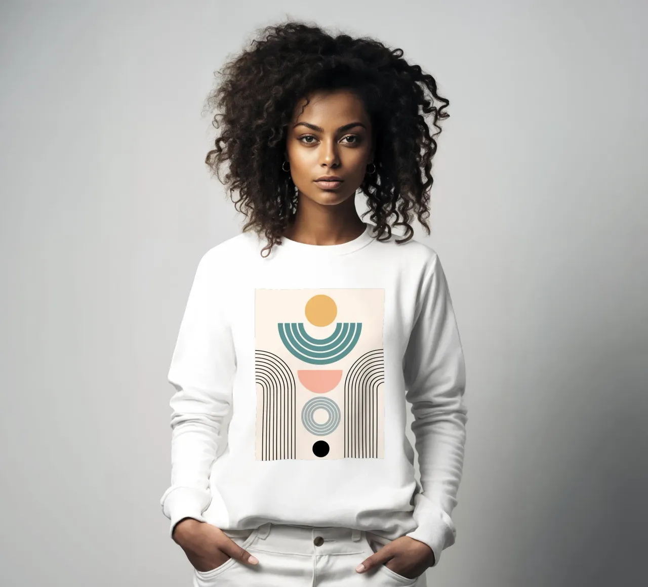 Balanced geometric shapes with circle sweat de LisaArtes
