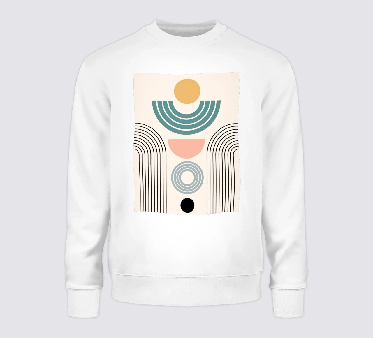 Balanced geometric shapes with circle felpa da LisaArtes