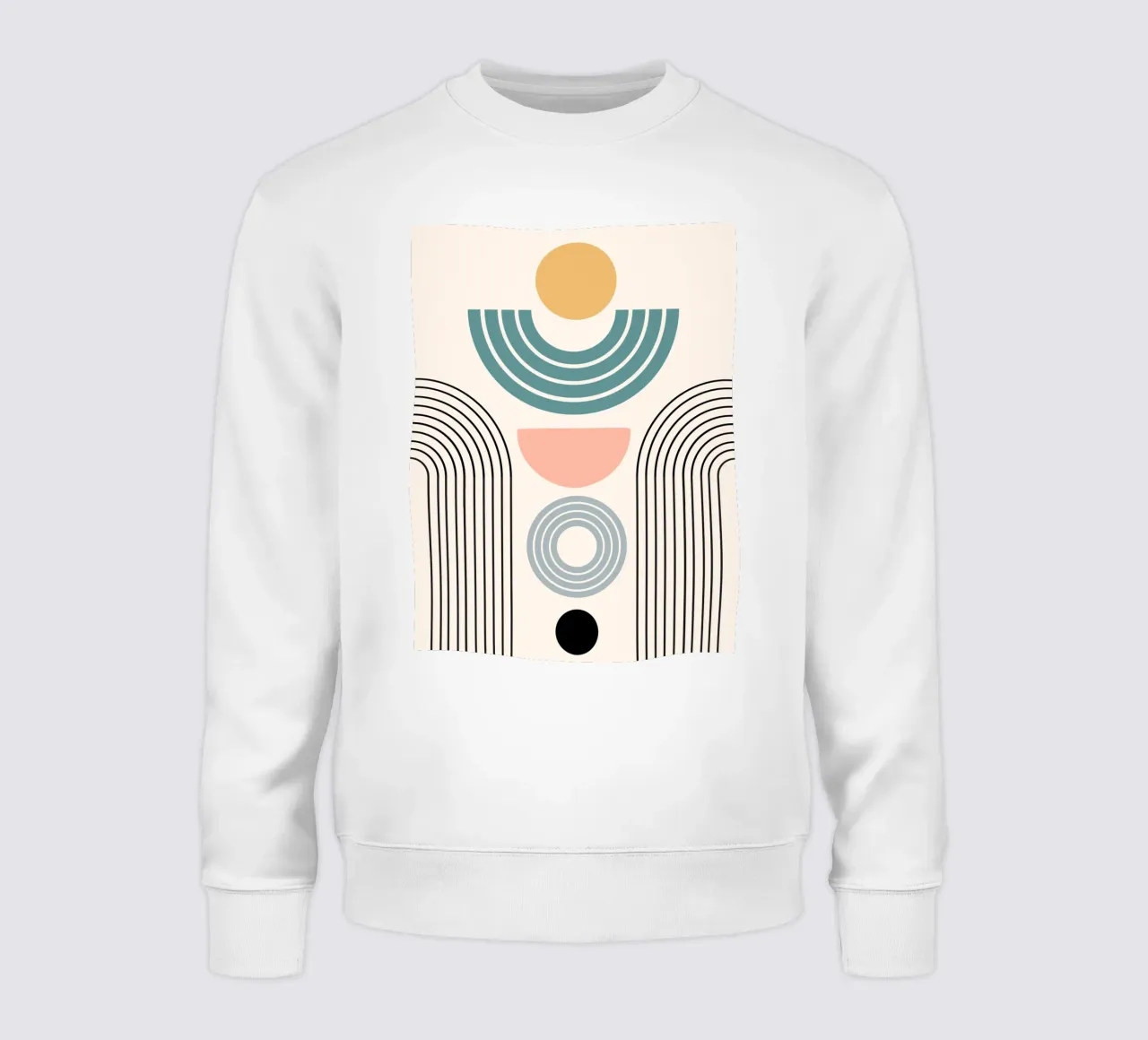 Balanced geometric shapes with circle felpa da LisaArtes