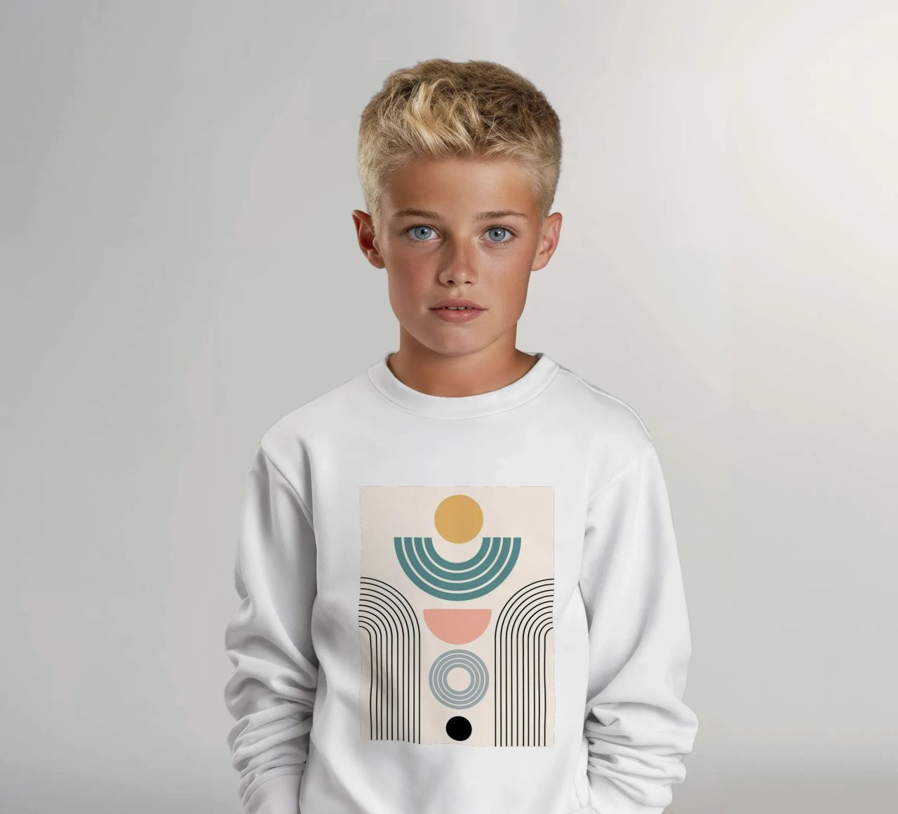 Balanced geometric shapes with circle felpa bambino da LisaArtes