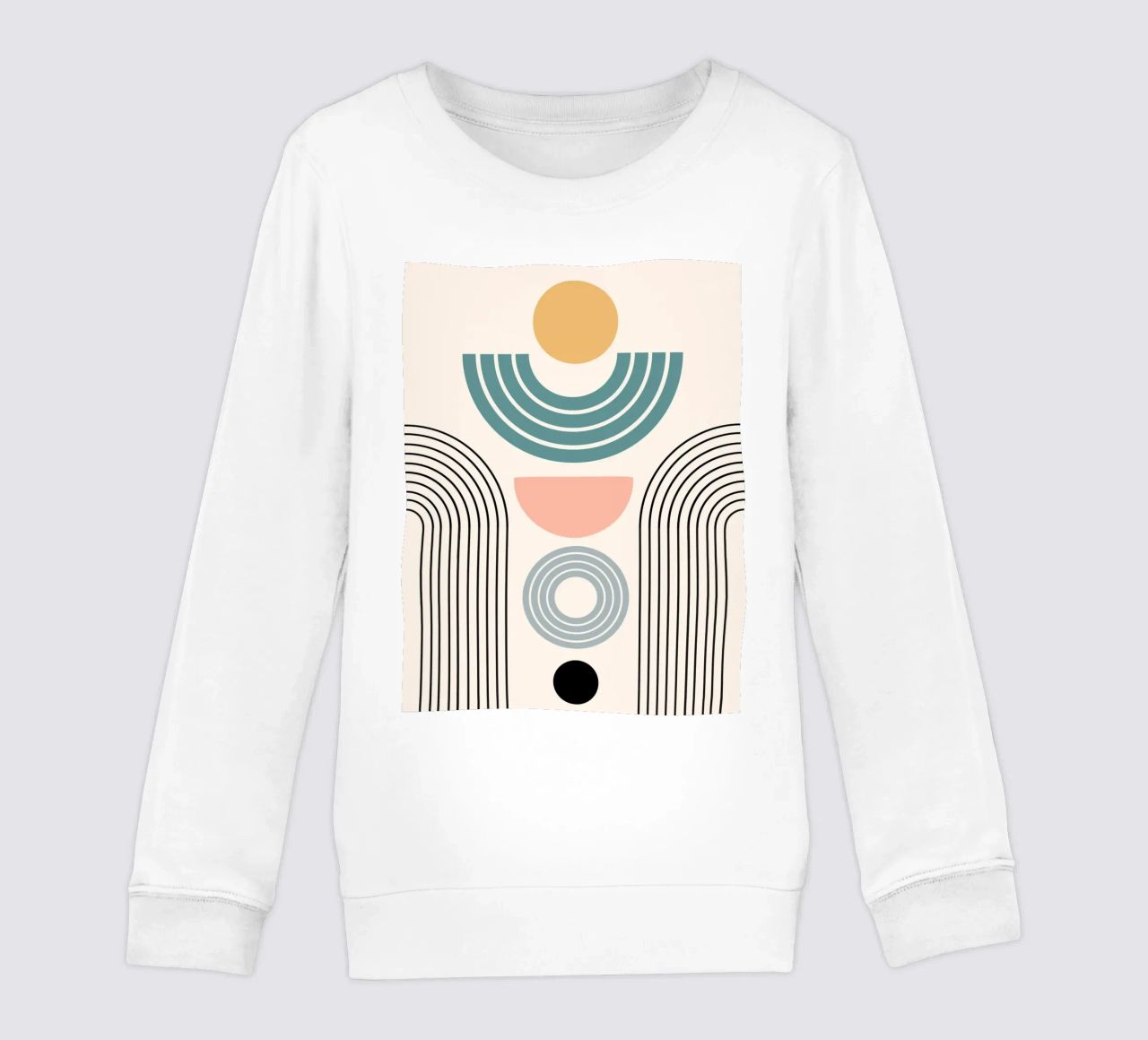 Balanced geometric shapes with circle felpa bambino da LisaArtes
