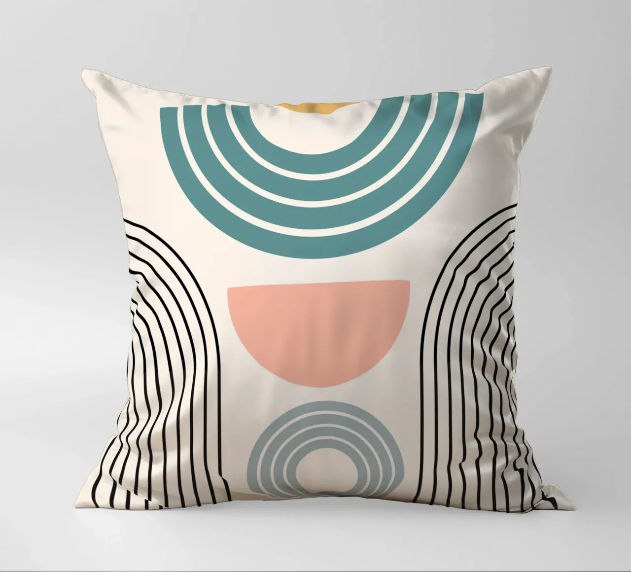 Balanced geometric shapes with circle cuscino da LisaArtes