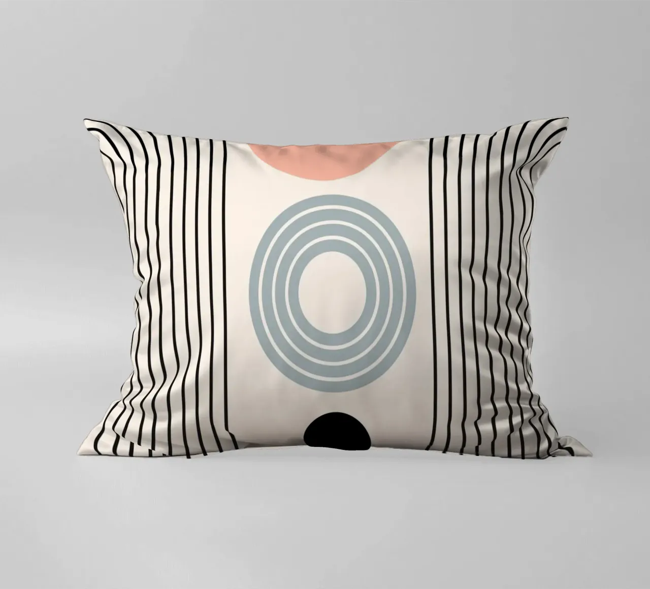 Balanced geometric shapes with circle cuscino da LisaArtes