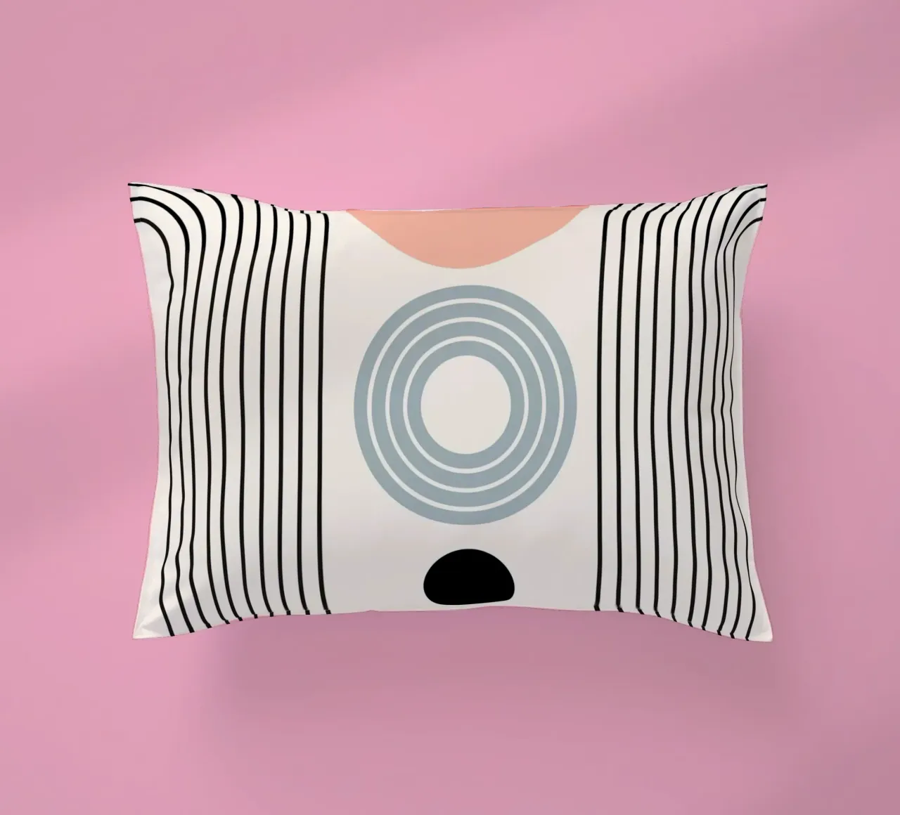 Balanced geometric shapes with circle cuscino da LisaArtes