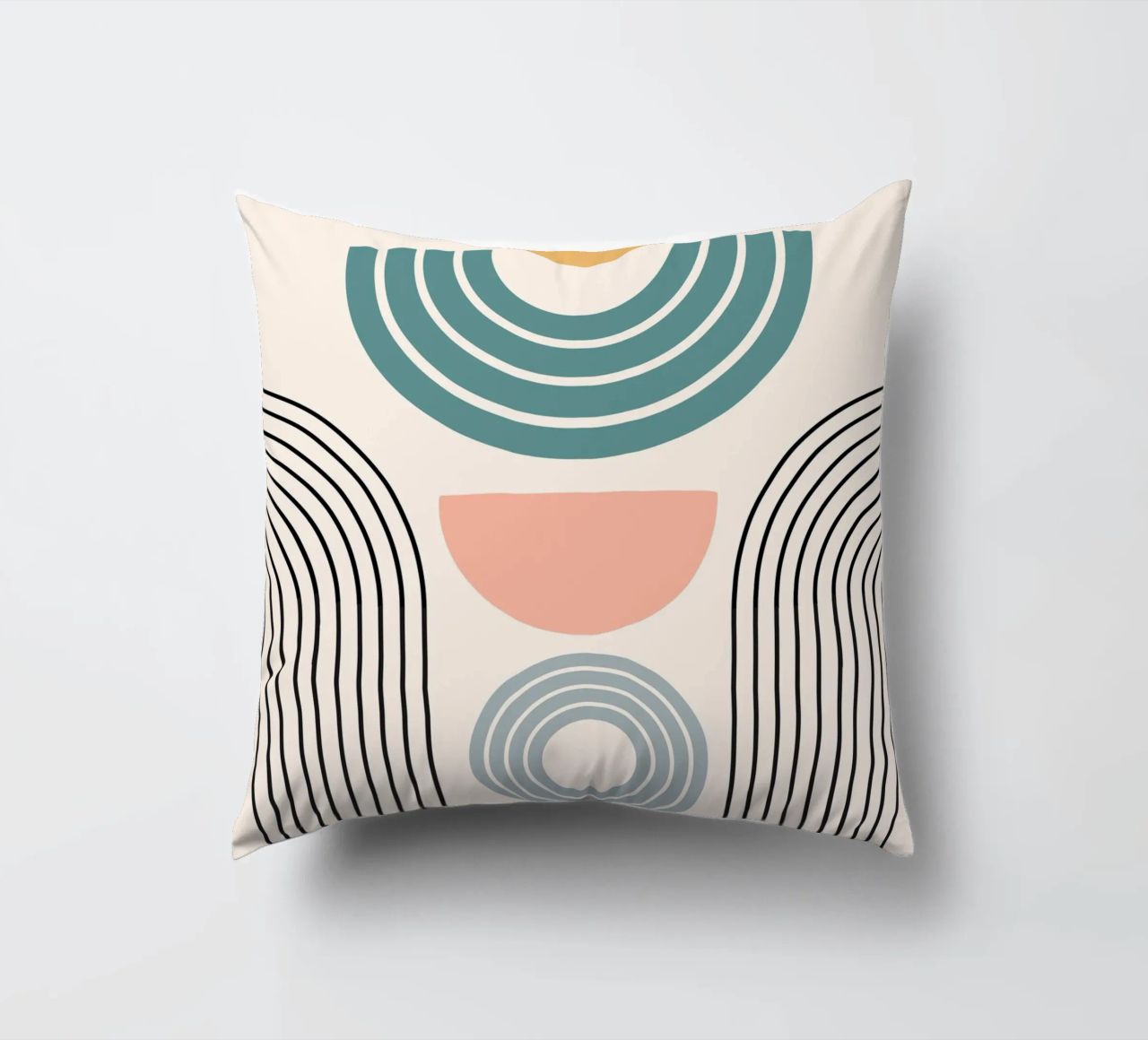 Balanced geometric shapes with circle cuscino da LisaArtes