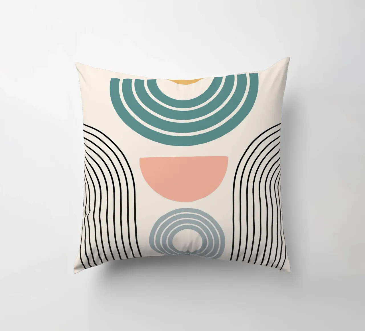 Balanced geometric shapes with circle cuscino da LisaArtes