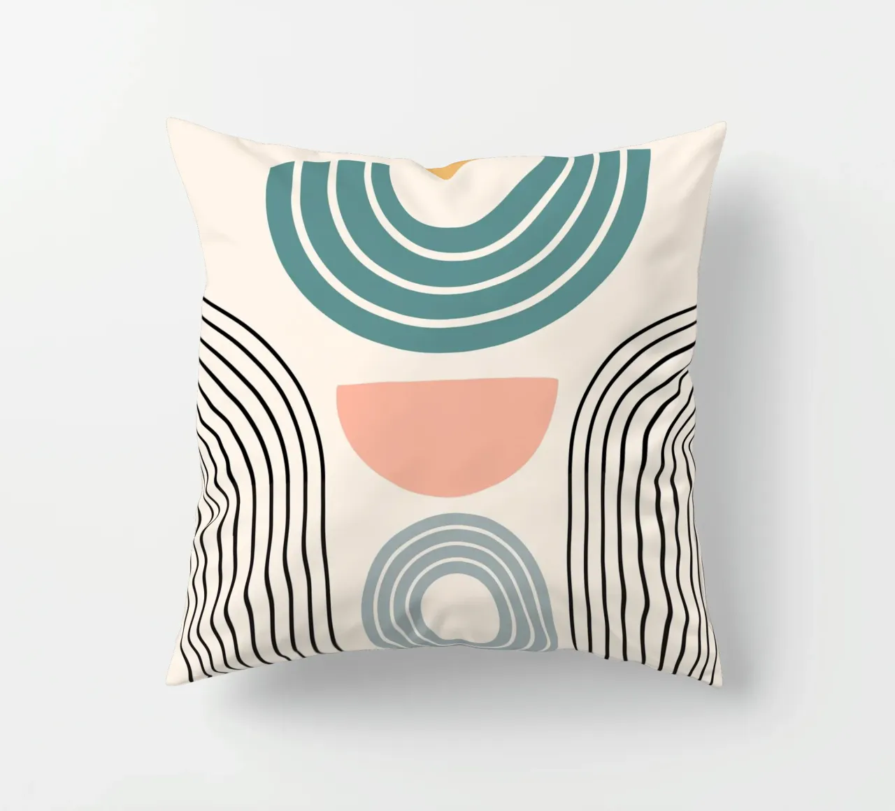 Balanced geometric shapes with circle Kissen von LisaArtes