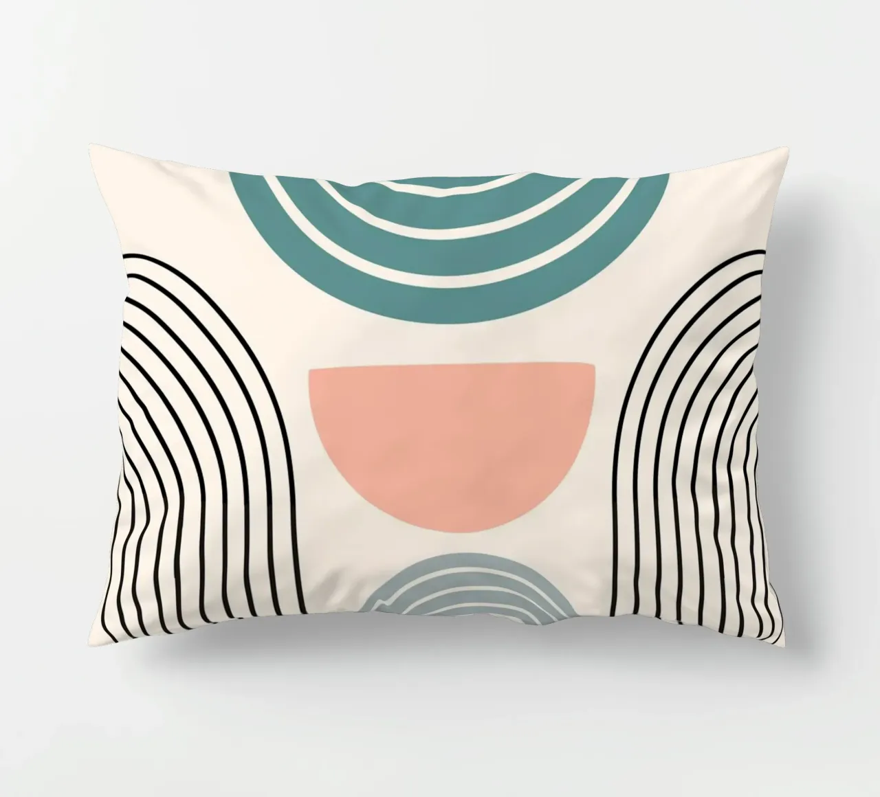 Balanced geometric shapes with circle cuscino da LisaArtes