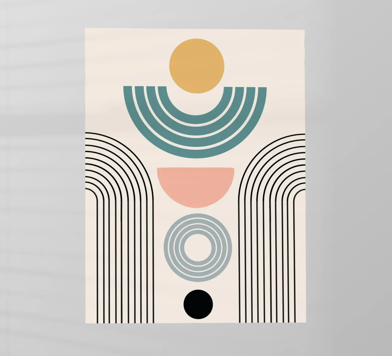 Balanced geometric shapes with circle lámina retroiluminada de LisaArtes