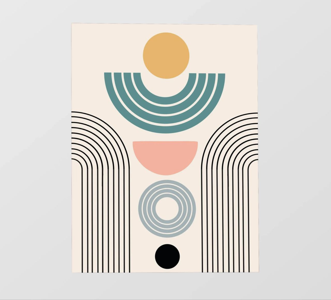 Balanced geometric shapes with circle pellicola backlit da LisaArtes