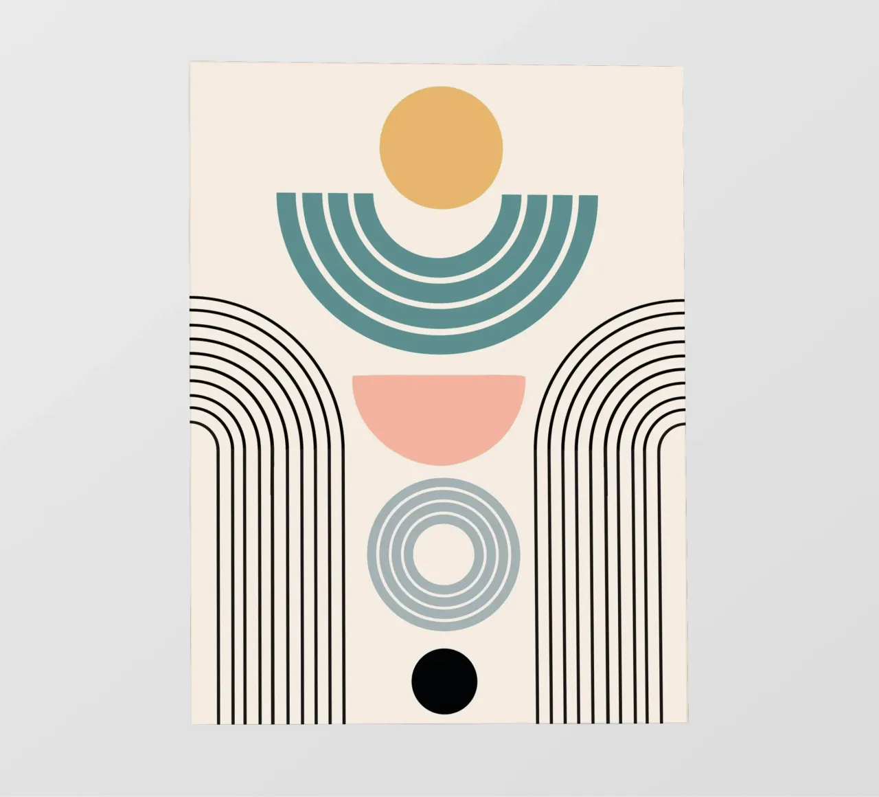 Balanced geometric shapes with circle pellicola backlit da LisaArtes