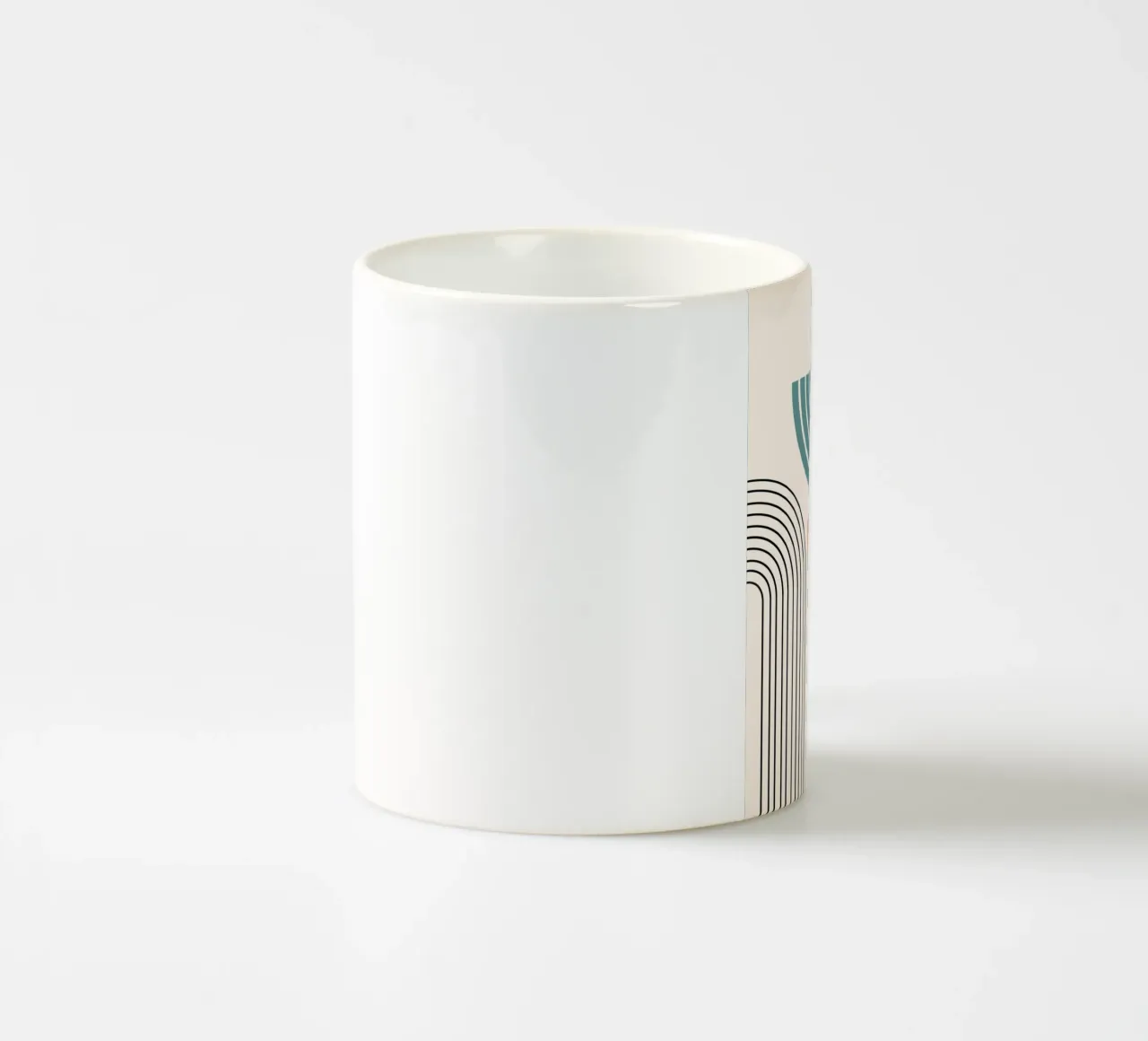 Balanced geometric shapes with circle mug en céramique de LisaArtes