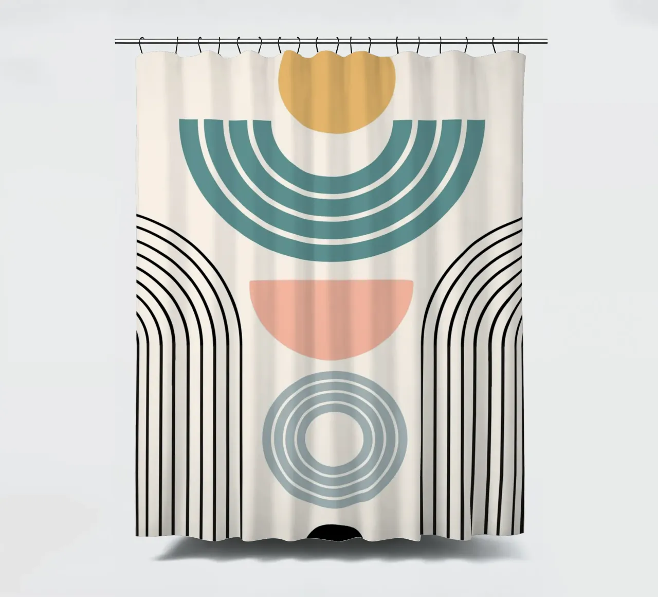 Balanced geometric shapes with circle tenda da doccia da LisaArtes