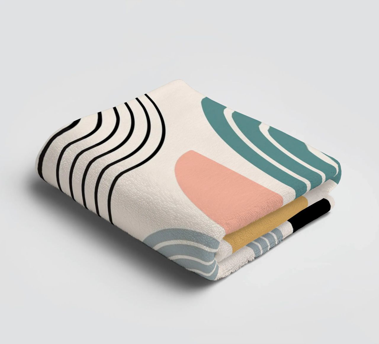 Balanced geometric shapes with circle asciugamano da bagno da LisaArtes