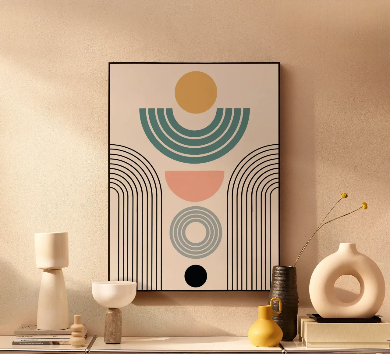 Balanced geometric shapes with circle plexiglass da LisaArtes